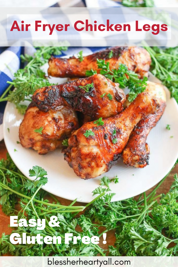 Frozen chicken legs in air outlet fryer